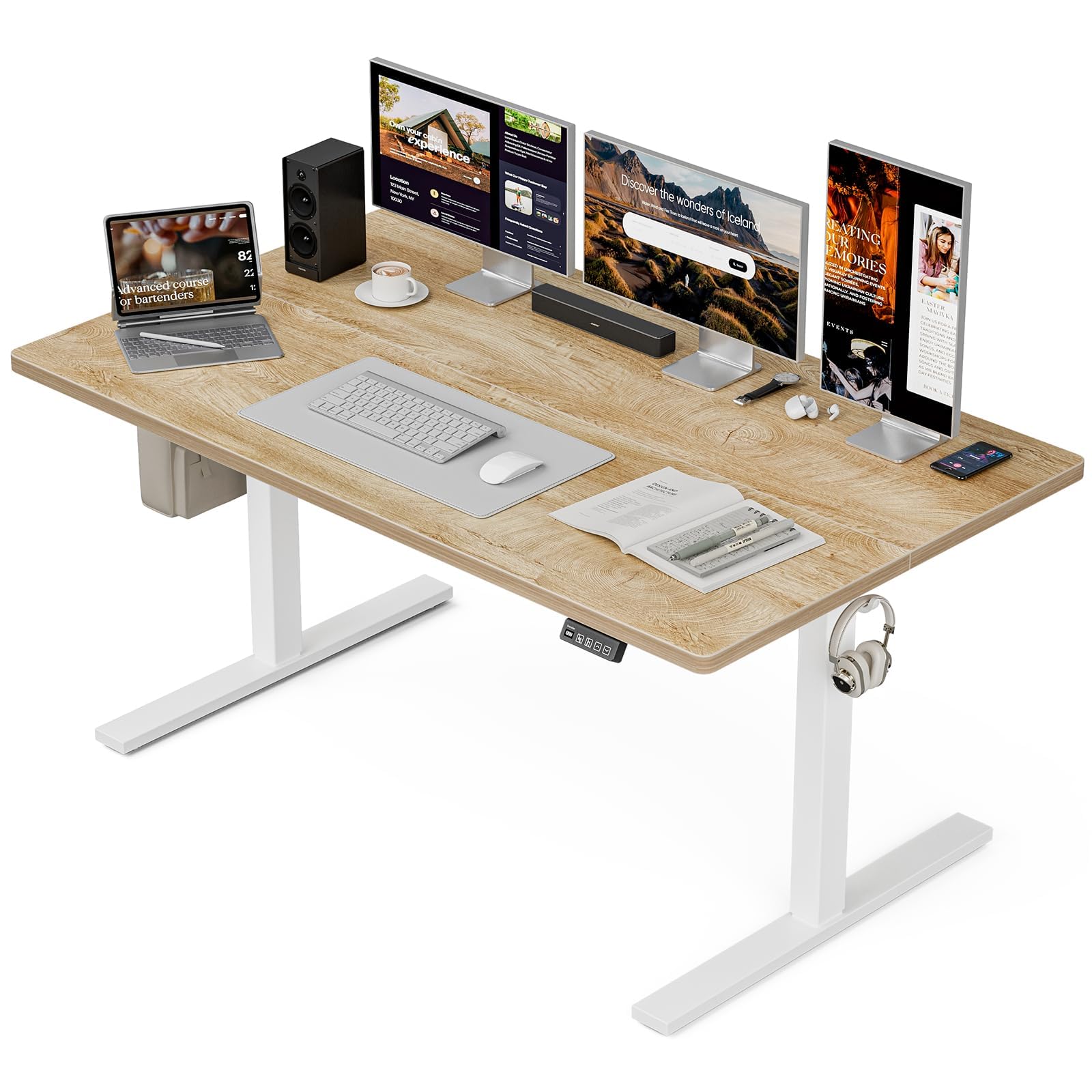 innovator パソコンデスク Amazon.com: Grandder 55x32 Extra-Deep Electric Standing Desk, Wide